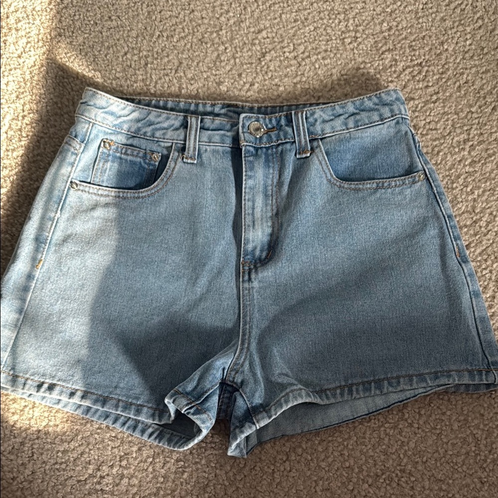 SHEIN Blue Jean Shorts High-Waisted Vintage Style